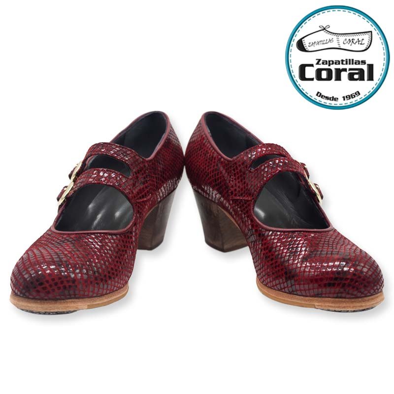 Calzado flamenco profesional modelo Dos Correas de Zapatillas Coral, vista 1