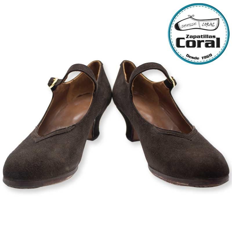 Zapato flamenco semiprofesional modelo Boca Pico de Zapatillas Coral, vista 1