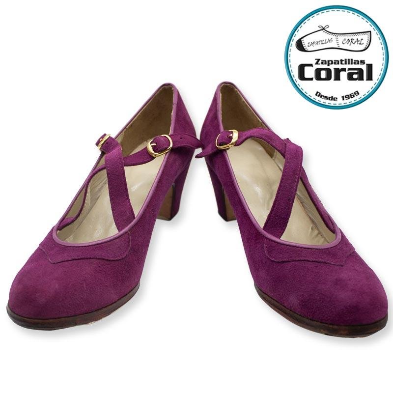 Zapato flamenco semiprofesional modelo Correas Cruzadas de Zapatillas Coral, vista 1
