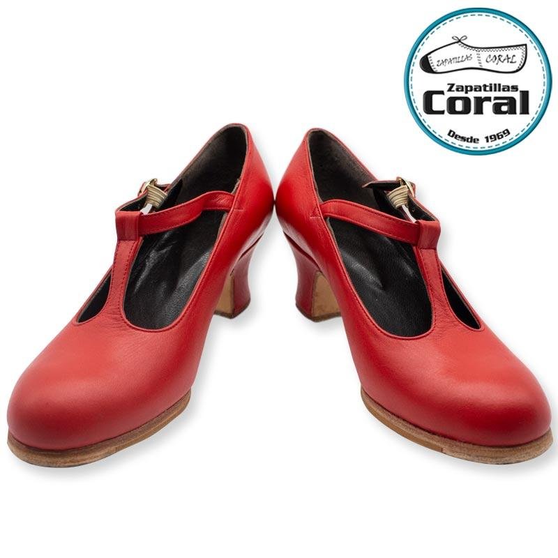 Zapato flamenco semiprofesional modelo Tango Cerrado de Zapatillas Coral, vista 1