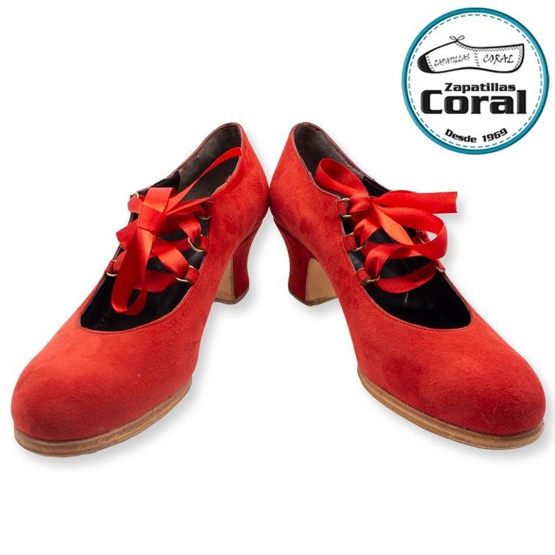 Zapato flamenco semiprofesional modelo 6 Anillas de Zapatillas Coral, vista 1