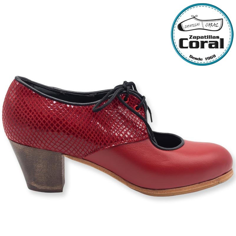 Calzado flamenco profesional modelo Lazo Partido de Zapatillas Coral, vista 2