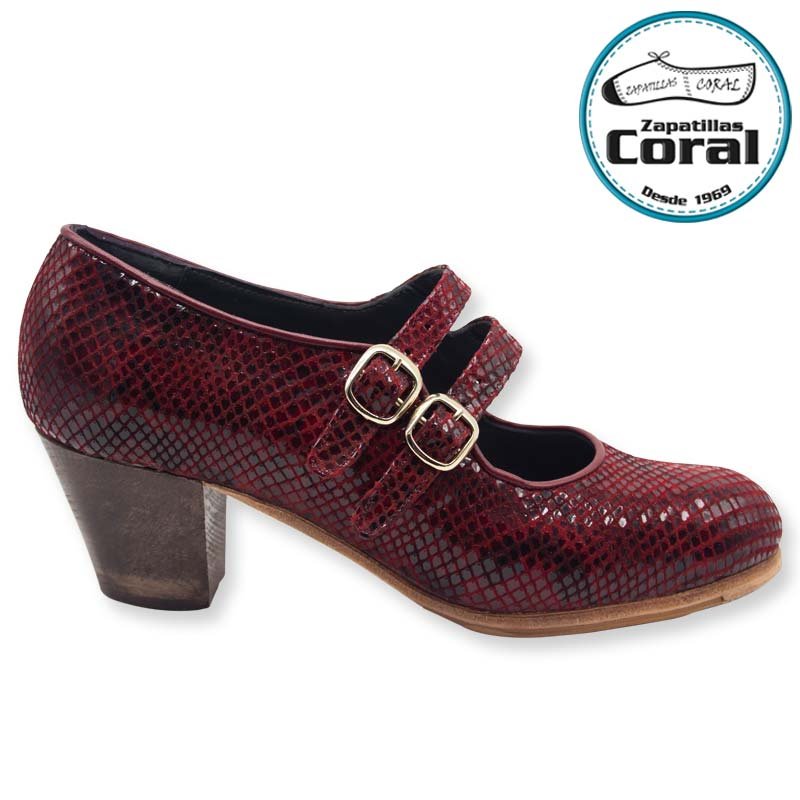 Calzado flamenco profesional modelo Dos Correas de Zapatillas Coral, vista 2