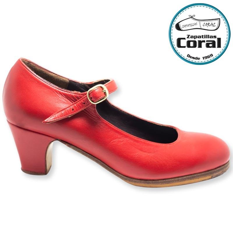 Zapato flamenco semiprofesional modelo Correa de Zapatillas Coral, vista 2