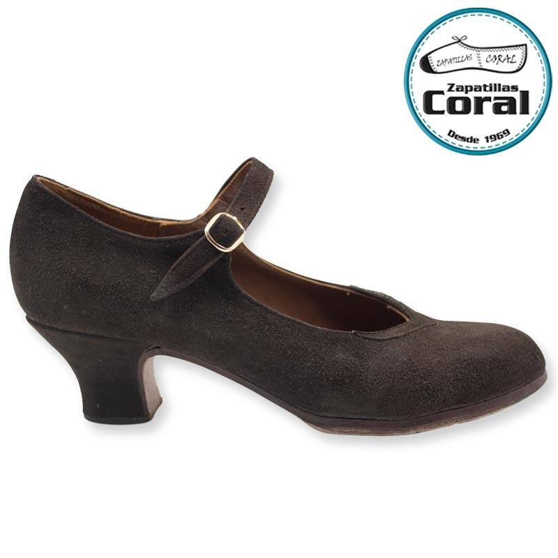 Zapato flamenco semiprofesional modelo Boca Pico de Zapatillas Coral, vista 2