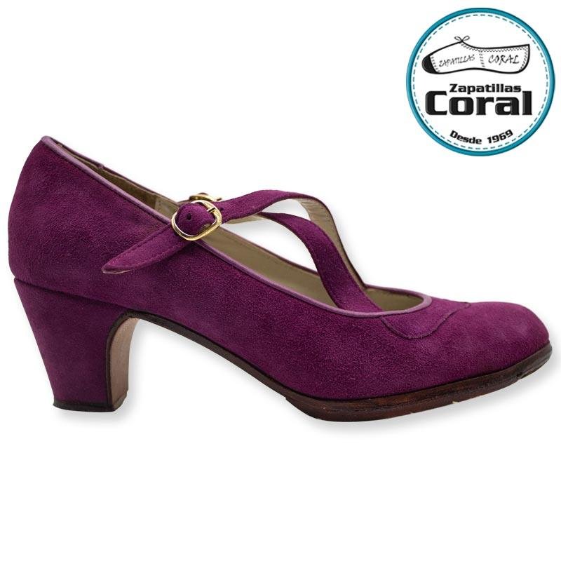 Zapato flamenco semiprofesional modelo Correas Cruzadas de Zapatillas Coral, vista 2