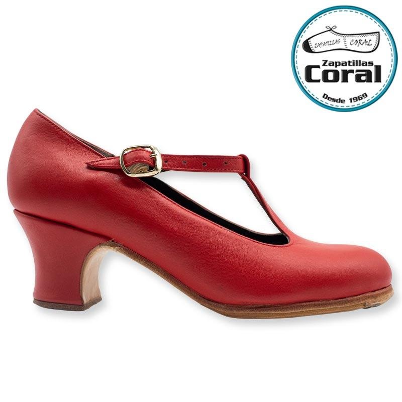 Zapato flamenco semiprofesional modelo Tango Cerrado de Zapatillas Coral, vista 2