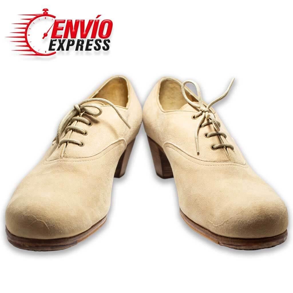 Calzado Flamenco Chapín Hombre Ante Beige, vista principal