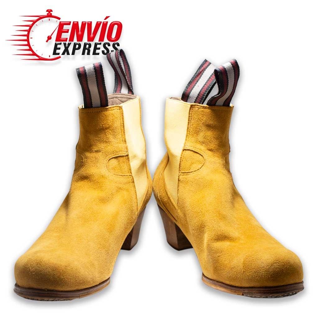 Calzado Flamenco Bota Hombre Ante Camel, vista principal