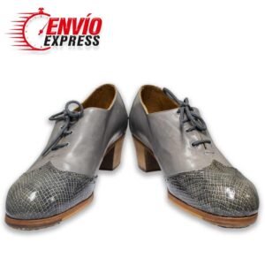 Calzado Flamenco Chapín Hombre Piel y Fantasía Gris, vista principal